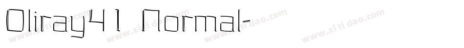 Oliray41 Normal字体转换